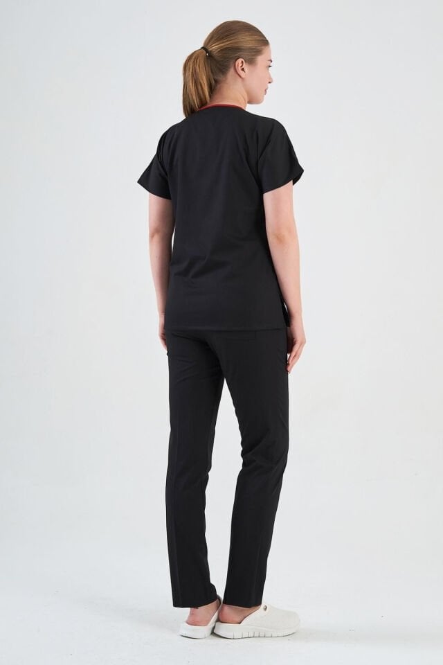 Siyah Likra Cerrahi Üniforma Takım