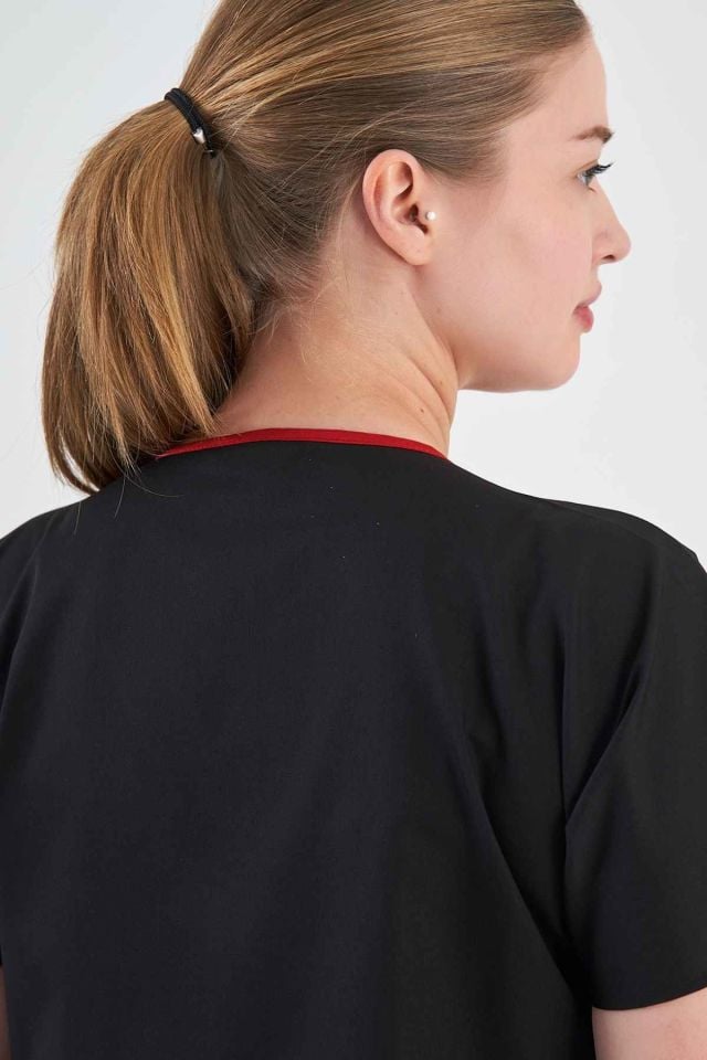 Siyah Likra Cerrahi Üniforma Takım