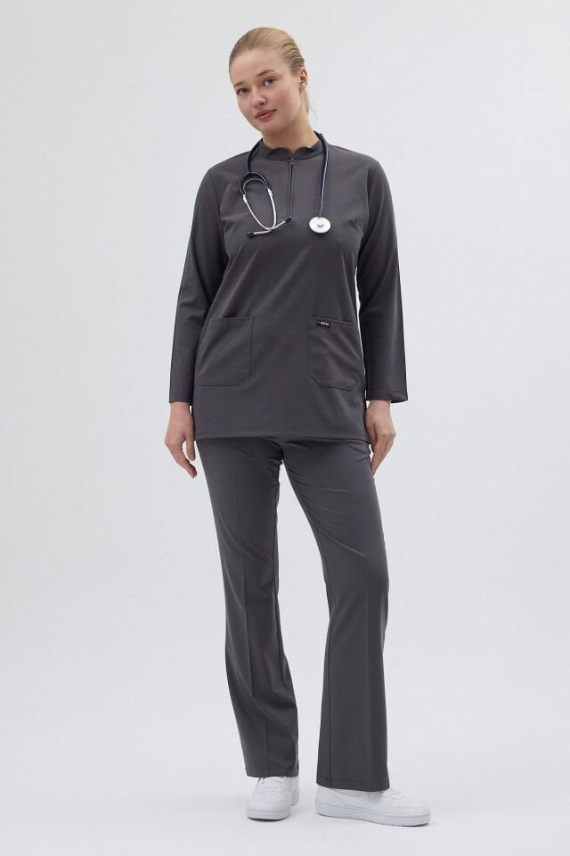 Füme Tunik Boy Çan Paça Scrubs