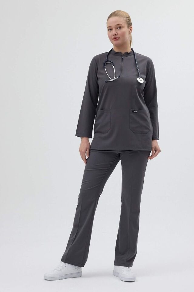 Füme Tunik Boy Çan Paça Scrubs