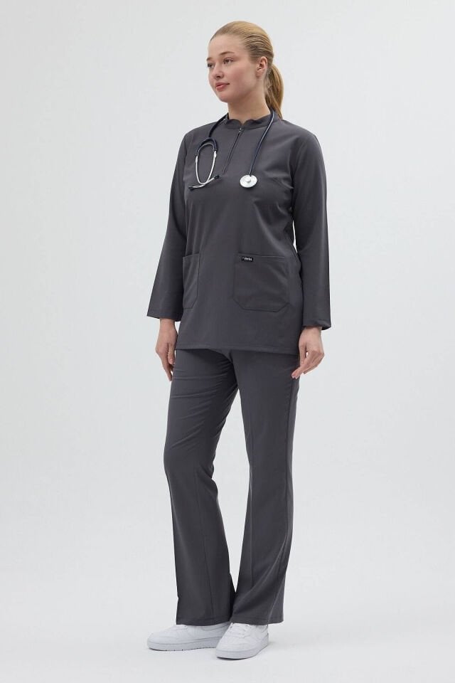 Füme Tunik Boy Çan Paça Scrubs