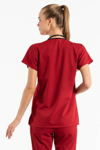 Red jersey lycra top