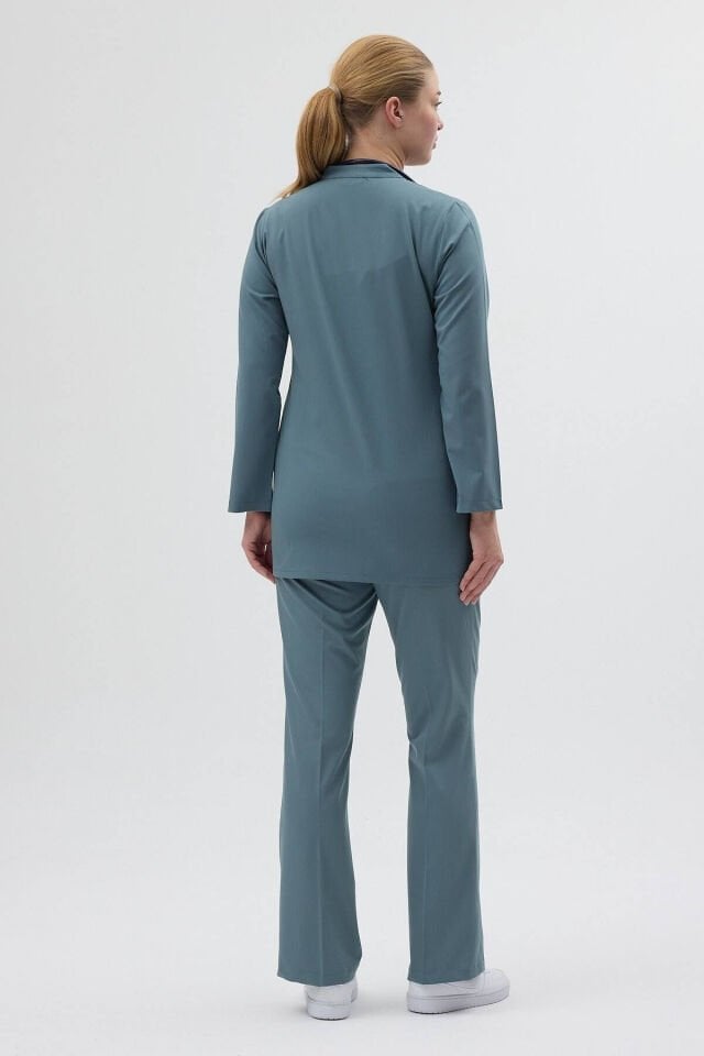 Antrasit Mavi Tunik Boy Çan Paça Scrubs