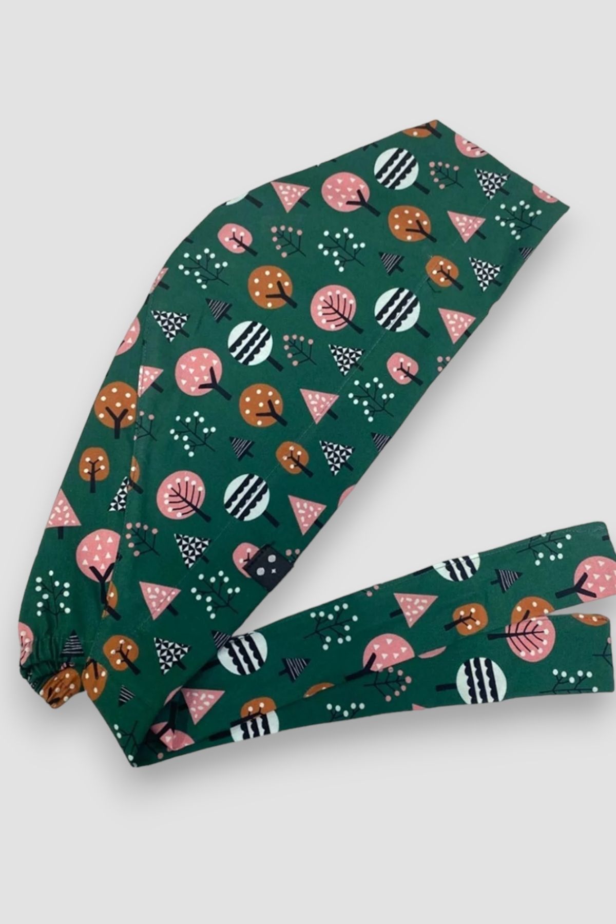 Renkli Ağaçlar Desenli Cerrahi Tesettür Bone