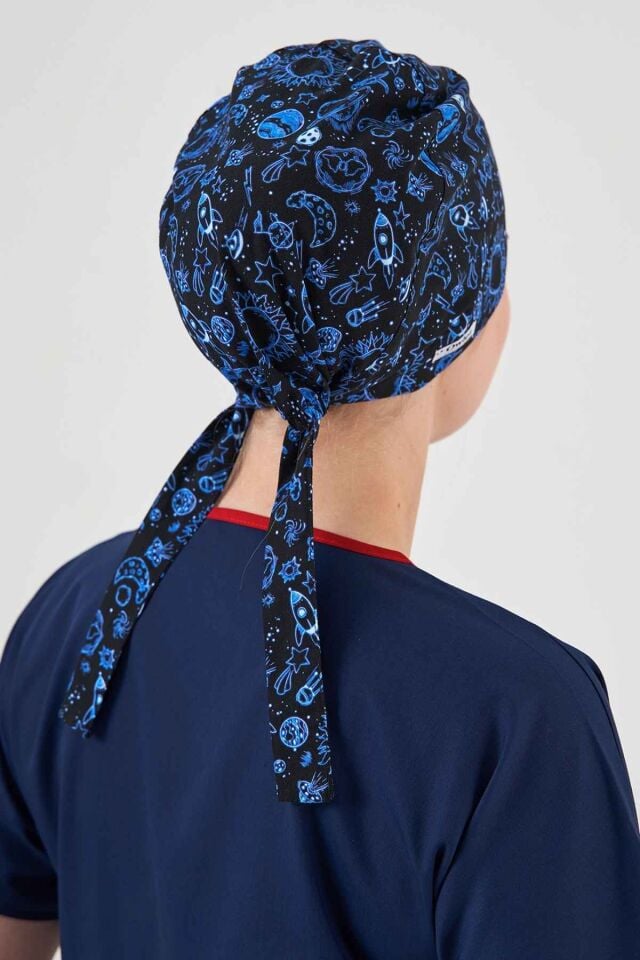 Uzay Desenli Cerrahi Tesettür Bone