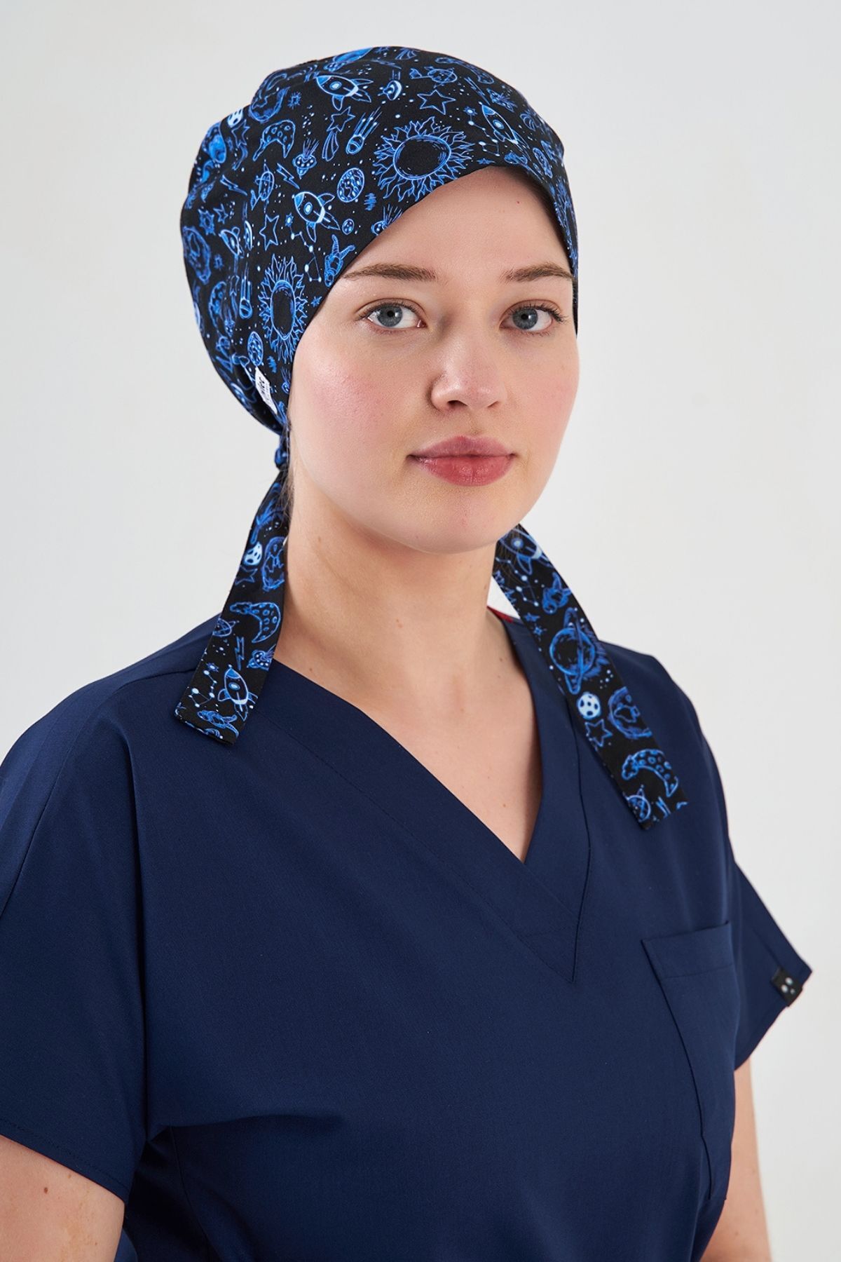 Uzay Desenli Cerrahi Tesettür Bone