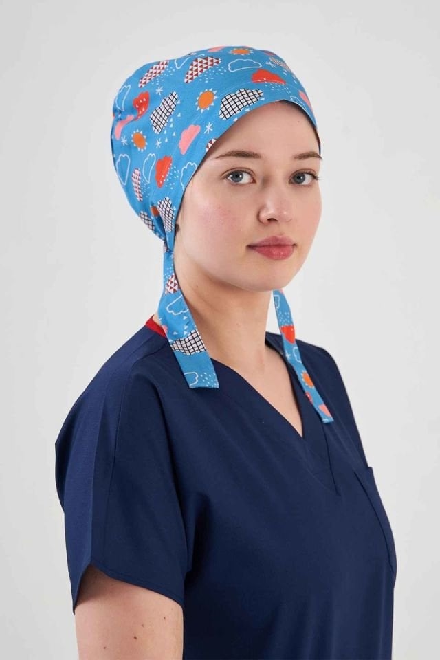 Gökyüzü Temalı Cerrahi Tesettür Bone