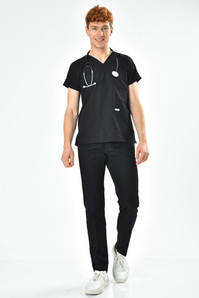 Lycra Black Surgical Team Uniforms