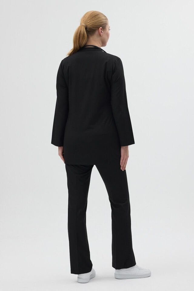 Siyah Tunik Boy Çan Paça Scrubs