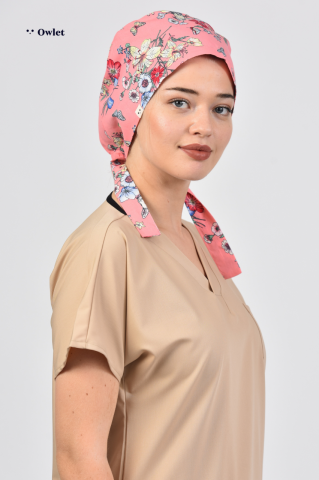 Flowers And Animals Pattern Hijab Bone Surgery