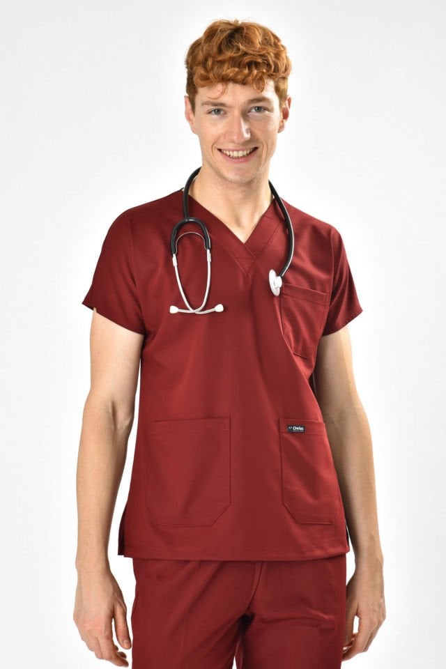 Likralı Bordo Cerrahi Takım