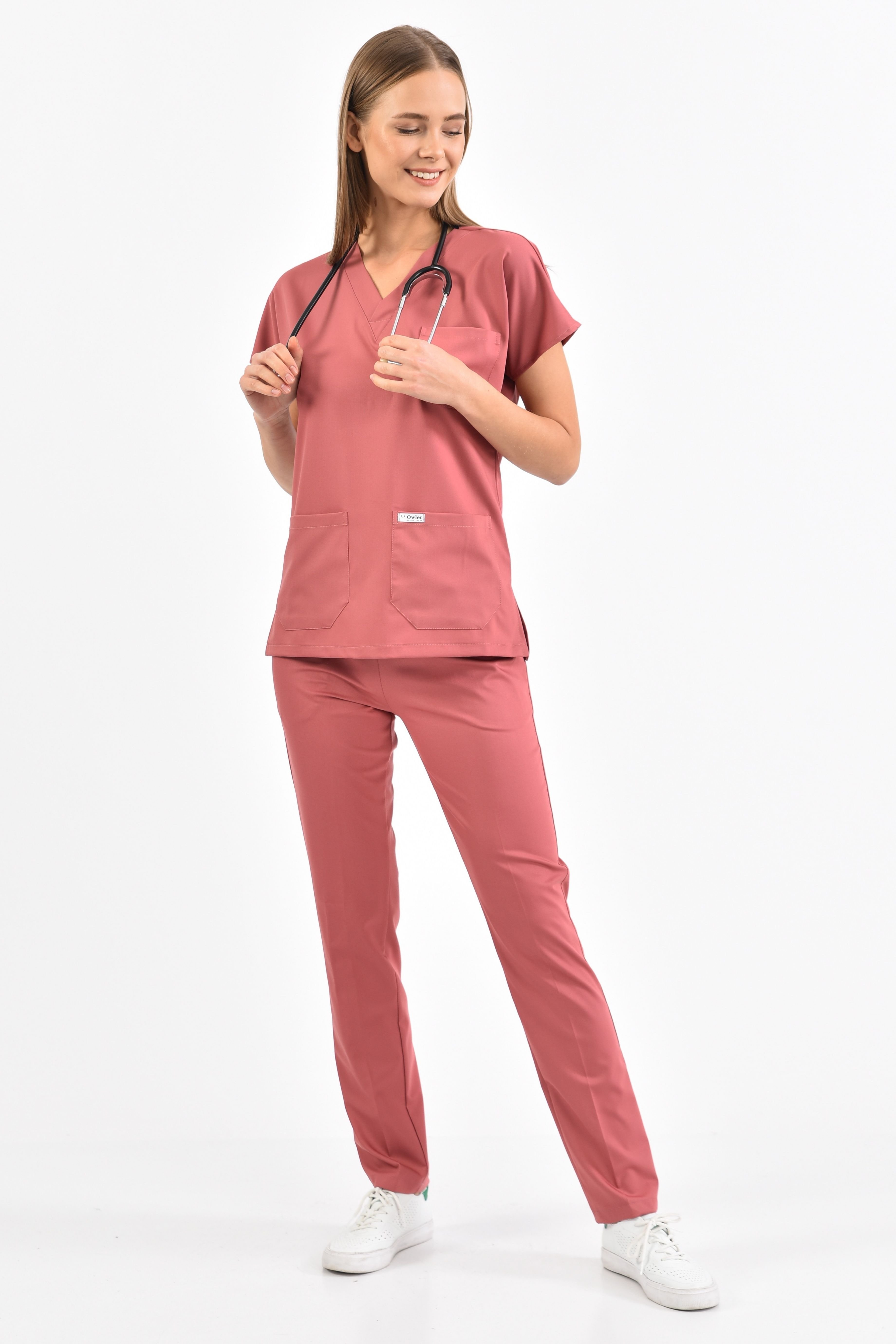 Likralı Mercan Cerrahi Forma Takım