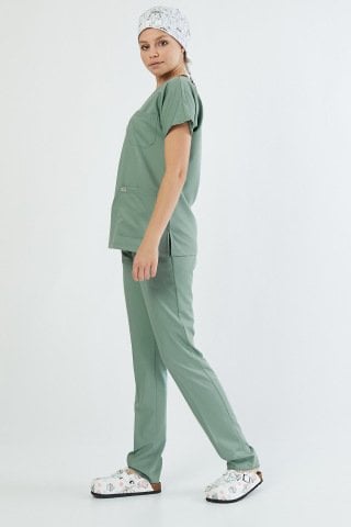 Likralı Mint Yeşili Cerrahi Takım