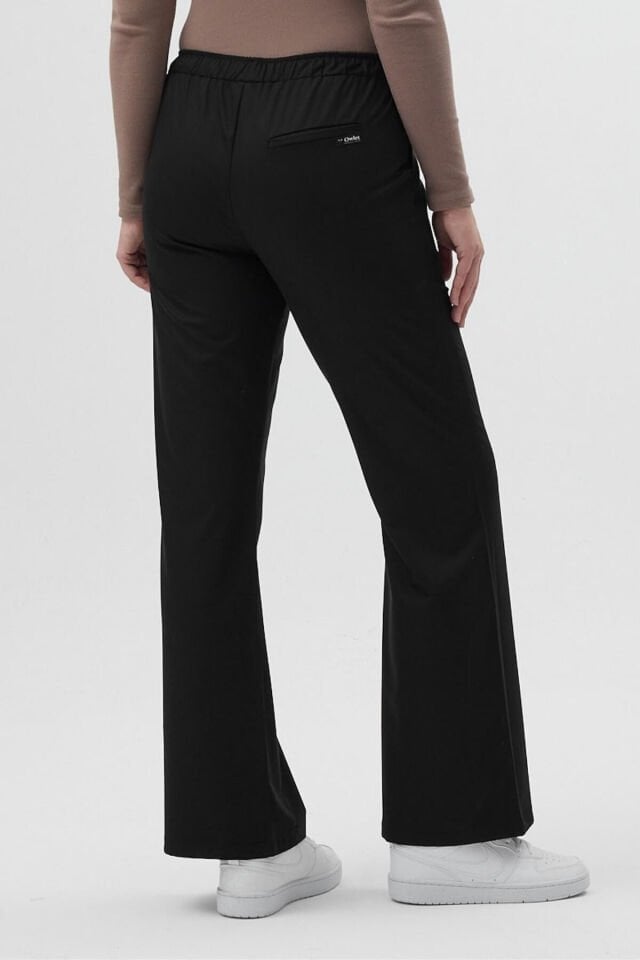 Lycra Spanish Flare Scrubs Black Pants