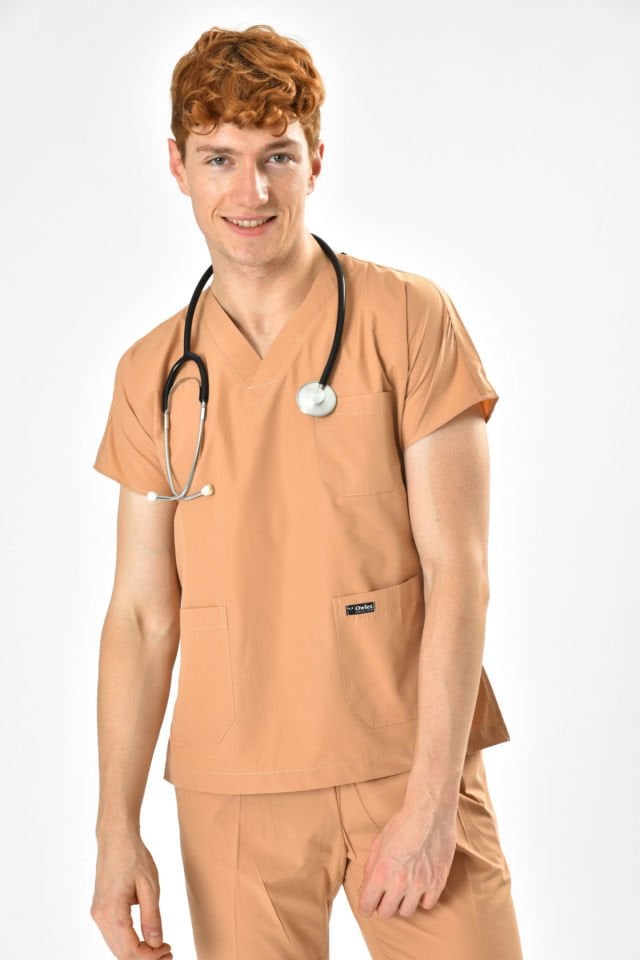 Açık Kahve Cerrahi Forma Üst