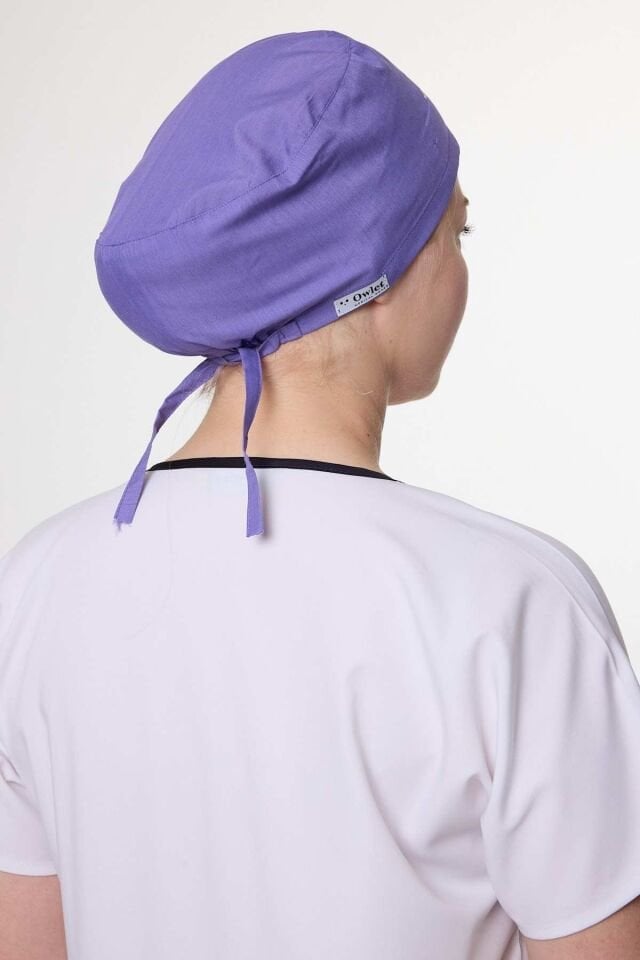 Kalp Ritim Desenli Lila Cerrahi Bone