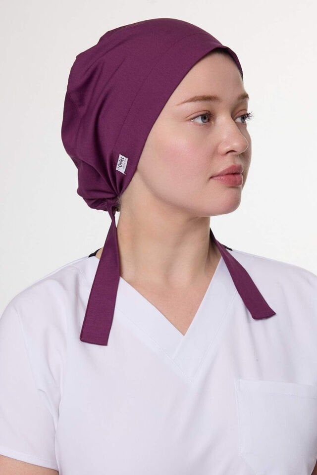 Mürdüm Likralı Cerrahi Tesettür Bone