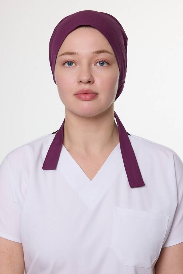 Mürdüm Likralı Cerrahi Tesettür Bone