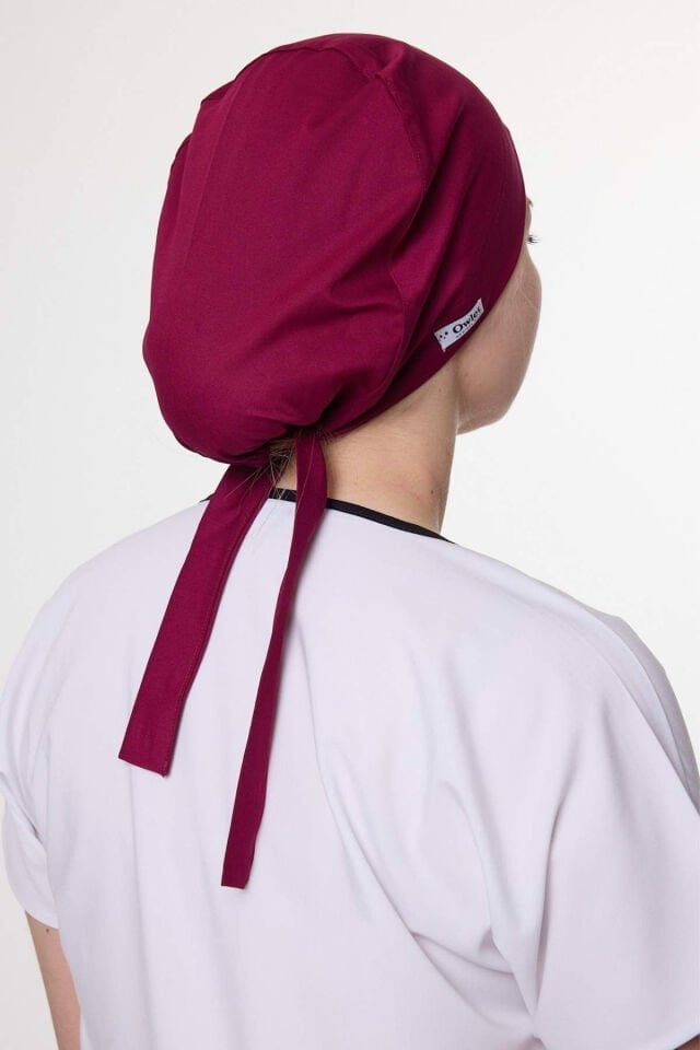 Vişne Likralı Cerrahi Tesettür Bone