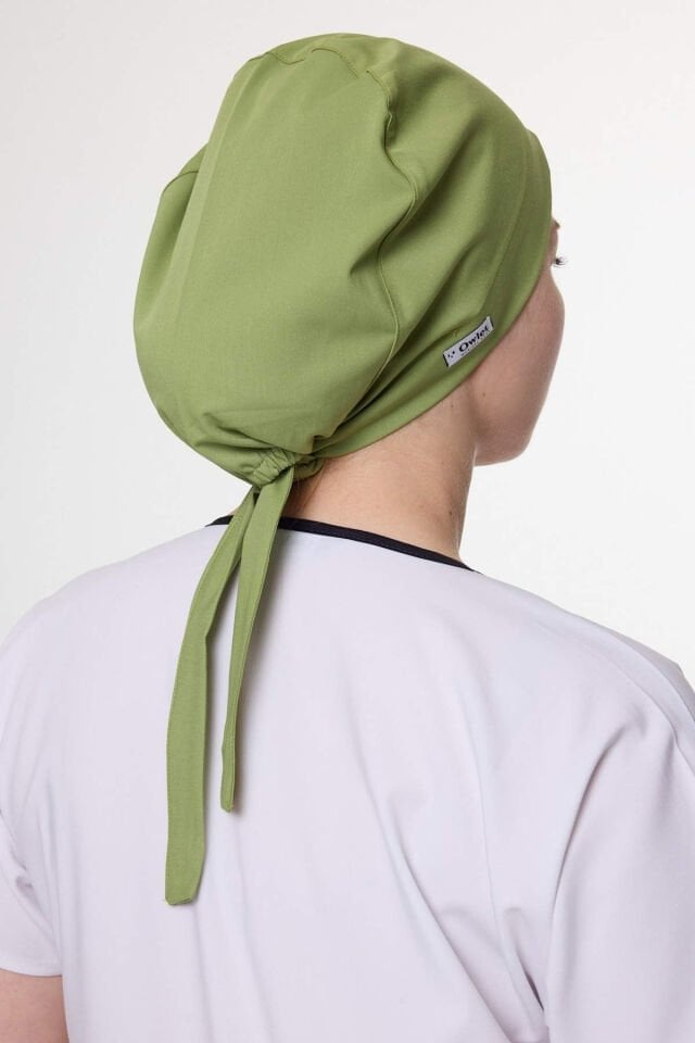 Fıstık Yeşili Likralı Cerrahi Tesettür Bone