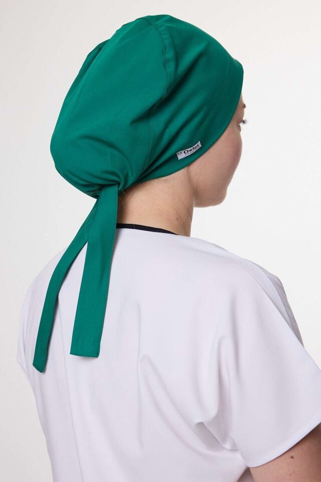 Cerrahi Yeşil Likralı Cerrahi Tesettür Bone