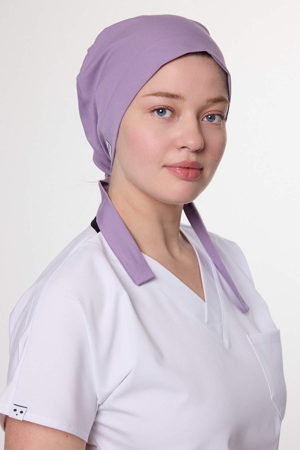 Soft Lila Likralı Cerrahi Tesettür Bone