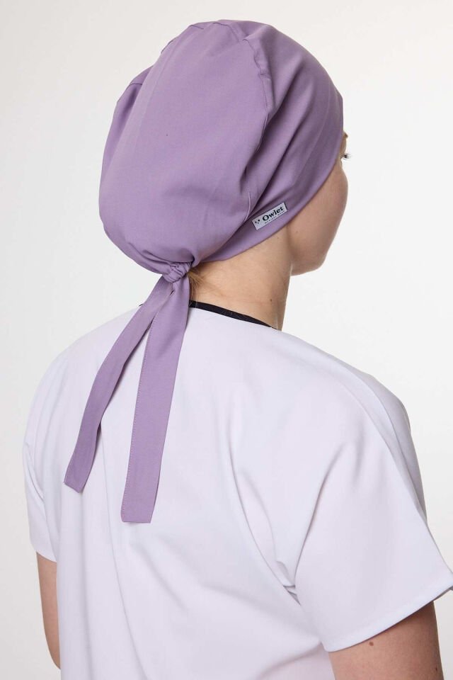 Soft Lila Likralı Cerrahi Tesettür Bone