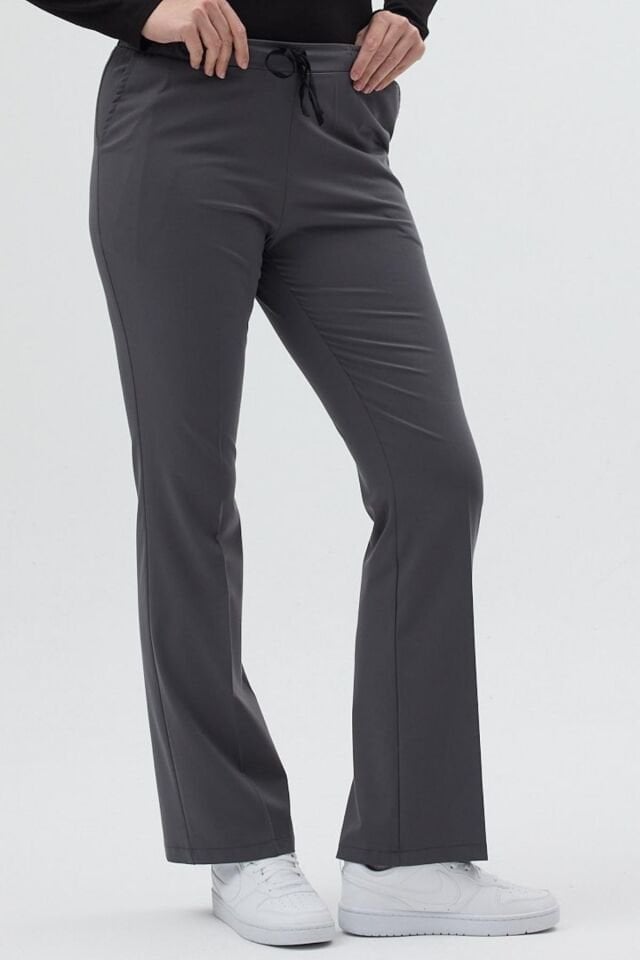 Likralı Çan Paça Füme Pantolon