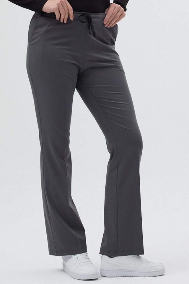 Likralı Çan Paça Füme Pantolon