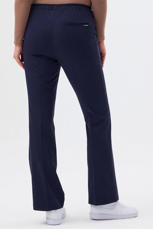 Likralı Çan Paça Koyu Lacivert Pantolon