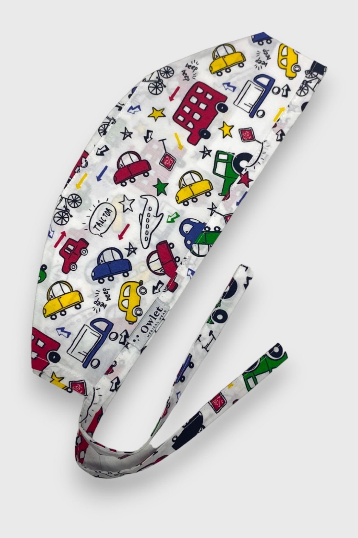 Car Patterned Surgical Cap for Men