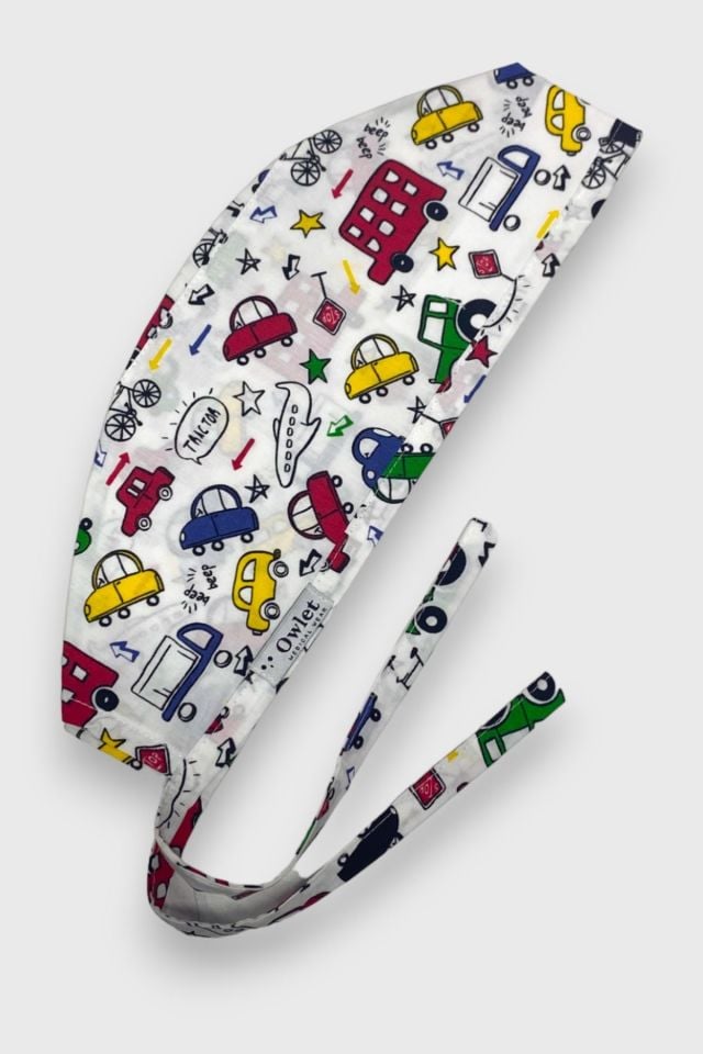 Araba Desenli Cerrahi Erkek Bone