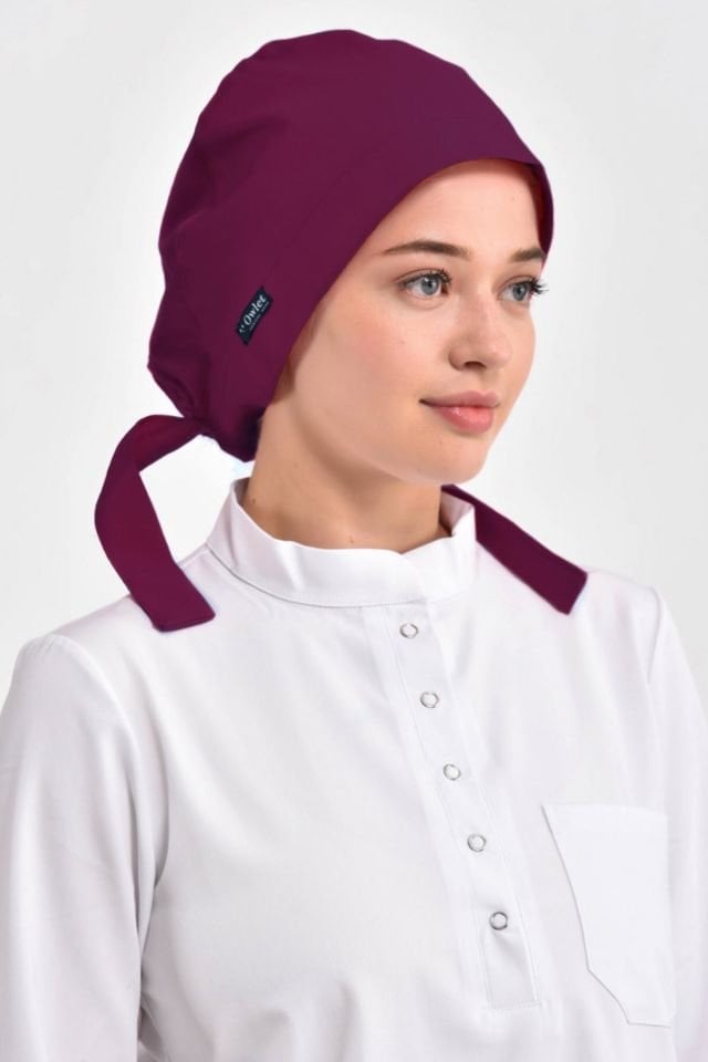 Vişne Likralı Cerrahi Tesettür Bone