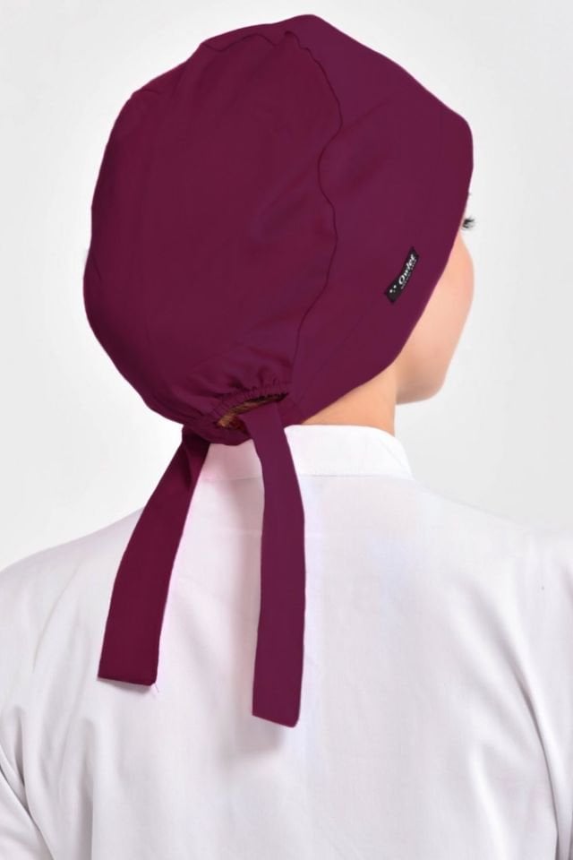 Vişne Likralı Cerrahi Tesettür Bone