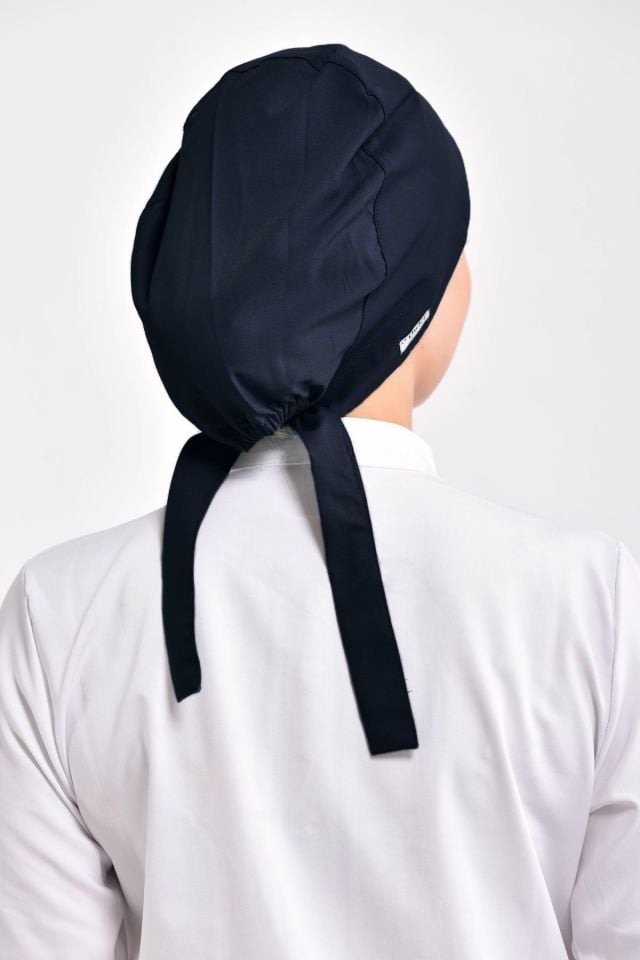 Lacivert Likralı Cerrahi Tesettür Bone