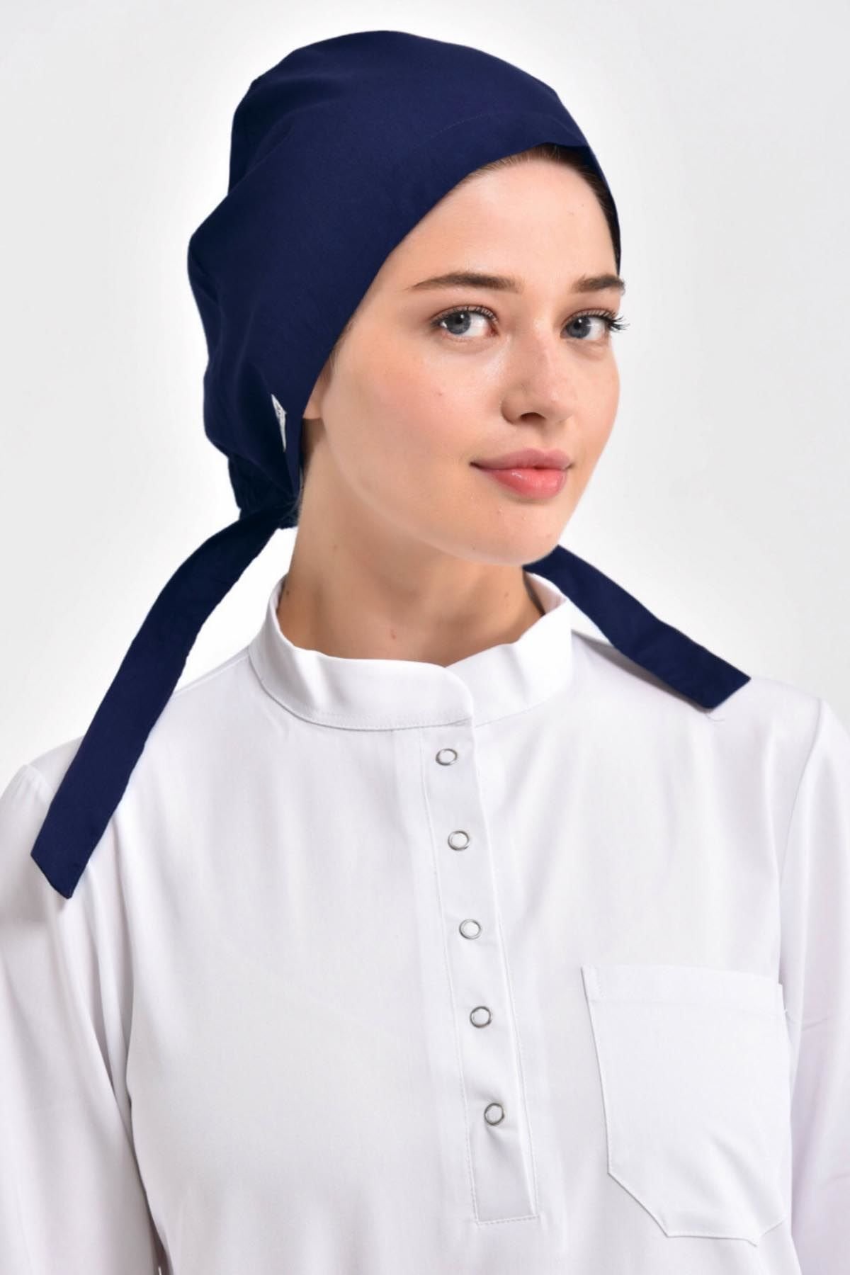 Lacivert Likralı Cerrahi Tesettür Bone