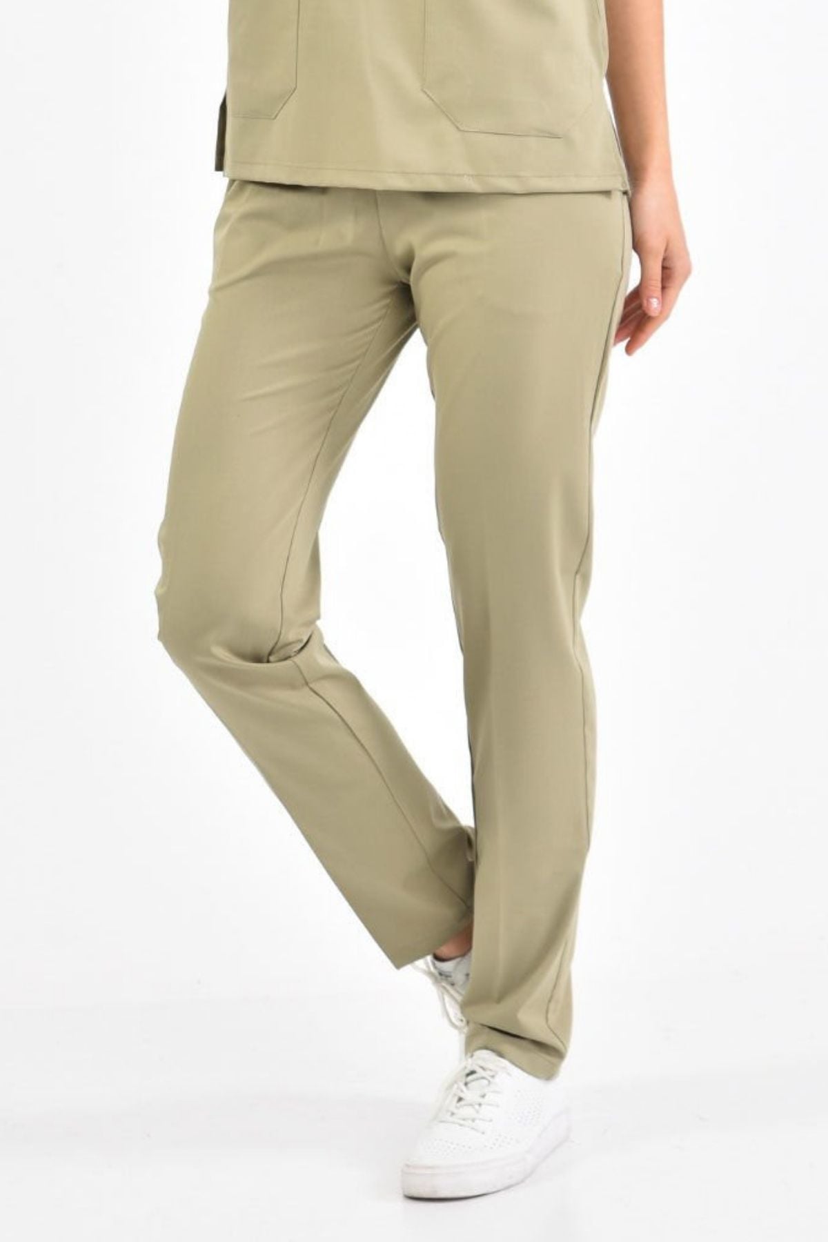 Likralı Çağla Yeşili Cerrahi Pantolon