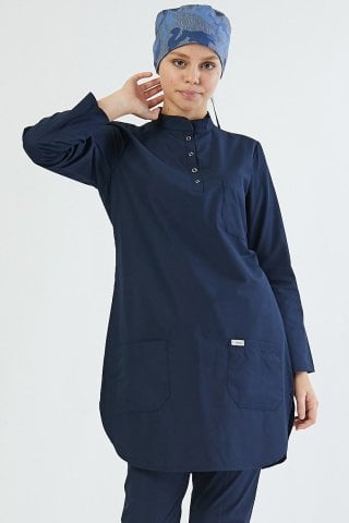 Lacivert Tesettür Forma Üstü