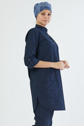 Lacivert Tesettür Forma Üstü