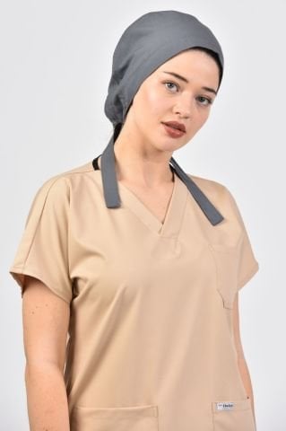 Koyu Gri Cerrahi Tesettür Bone