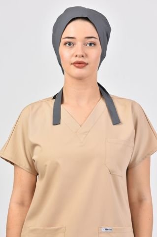 Koyu Gri Cerrahi Tesettür Bone