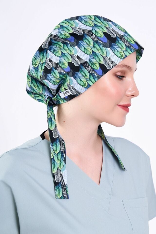 Renkli Yapraklar Cerrahi Tesettür Bone