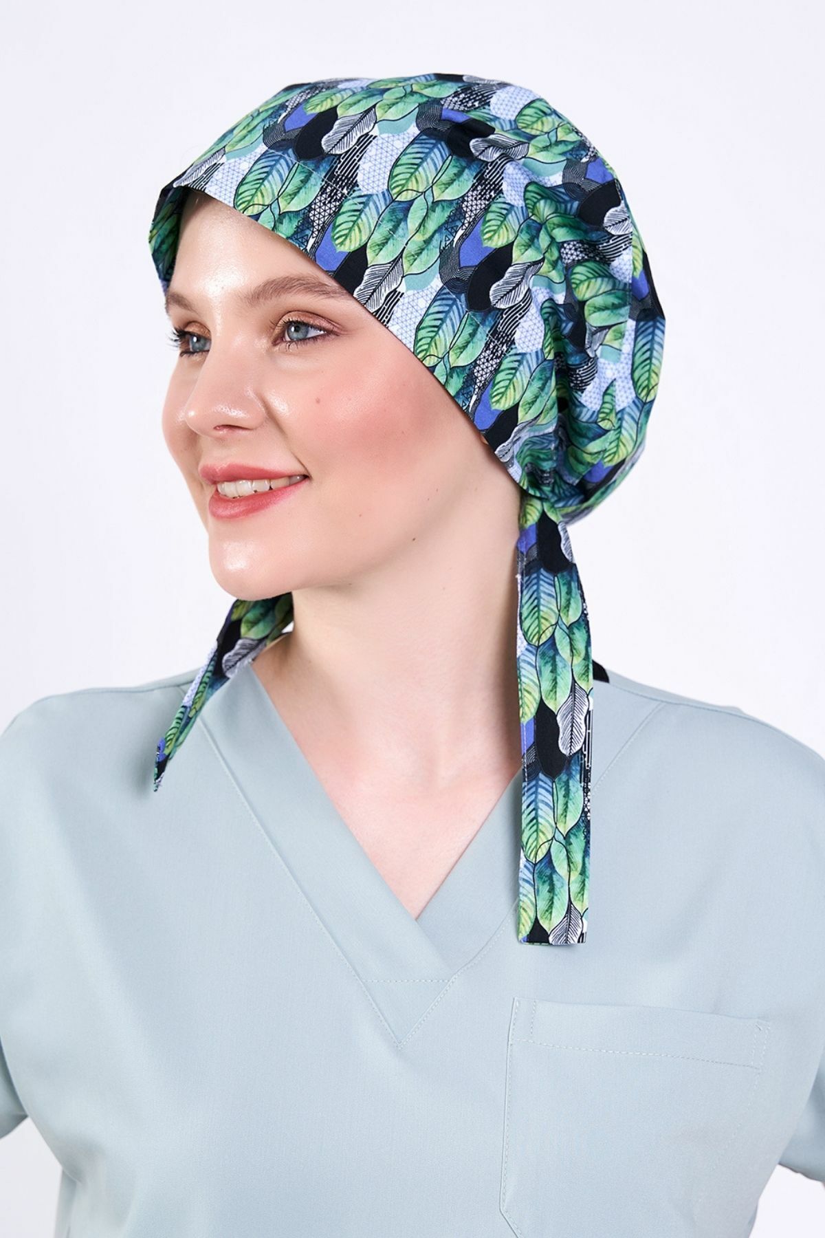 Renkli Yapraklar Cerrahi Tesettür Bone