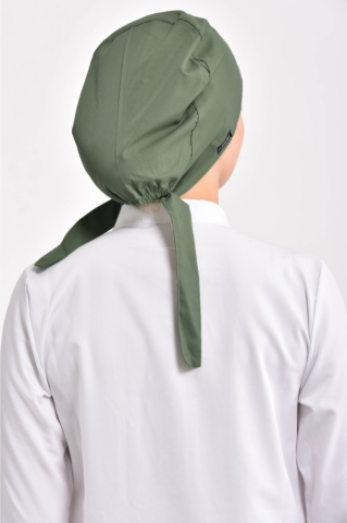 Asker Yeşili Cerrahi Tesettür Bone