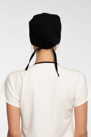 Kalp Ritim Desenli Siyah Cerrahi Bone