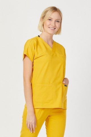 Lycra Yellow Surgical Top
