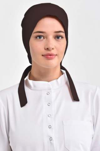 Acı Kahve Likralı Cerrahi Tesettür Bone