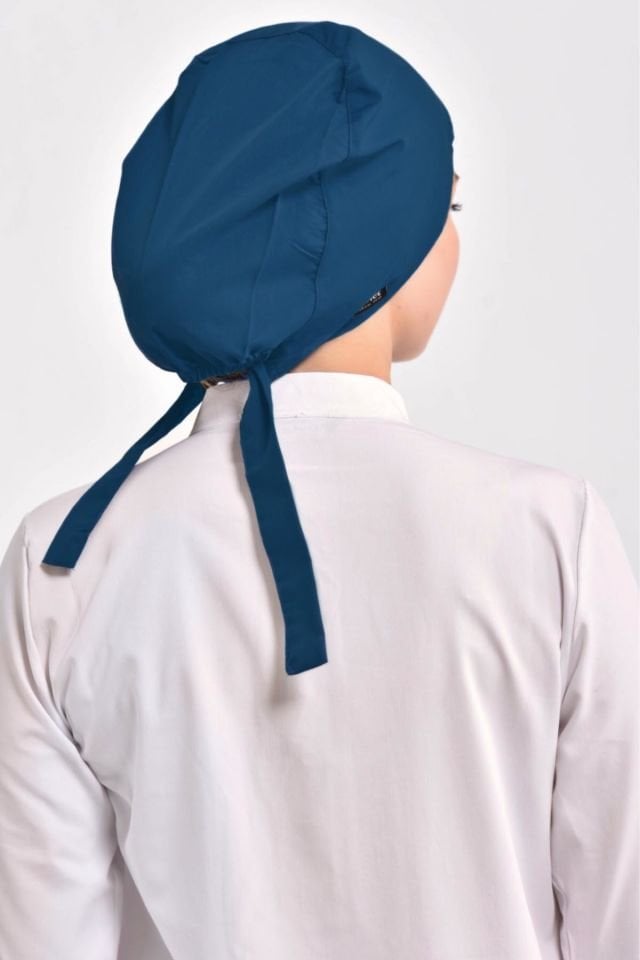 Petrol Mavisi Likralı Cerrahi Tesettür Bone