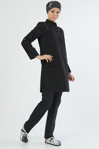 Siyah Tesettür Takım Cerrahi Forma