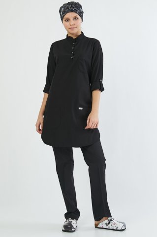 Siyah Tesettür Takım Cerrahi Forma